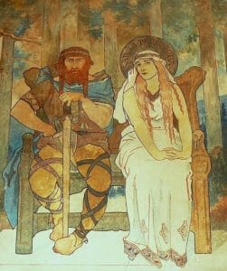 Le Duc Aldaric et son épouse Bereswinde, parents de Sainte Odile